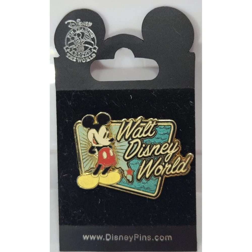 Disney Pin Florida Mickey Mouse Walt Disney World‎ Map 3D 2006 50488 WDW Retro